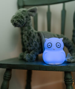 B HIBU Lifestyle Dark blue light Toy on chair with stuffed animal behind